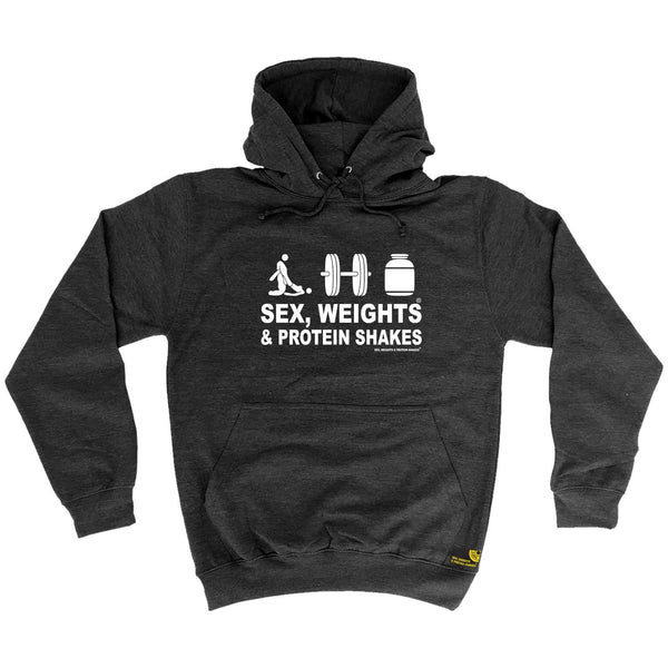 Sex Weights and Protein Shakes Gym Bodybuilding Tee - D3 Sex Weights Protein Shakes -  Womens Fitted Cotton T-Shirt Top T Shirt
