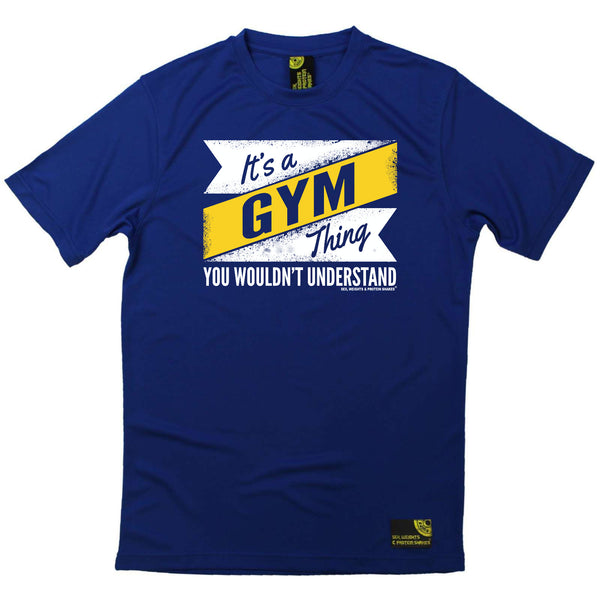 Sex Weights and Protein Shakes Gym Bodybuilding Tee - Its A Gym Thing - Dry Fit Performance T-Shirt