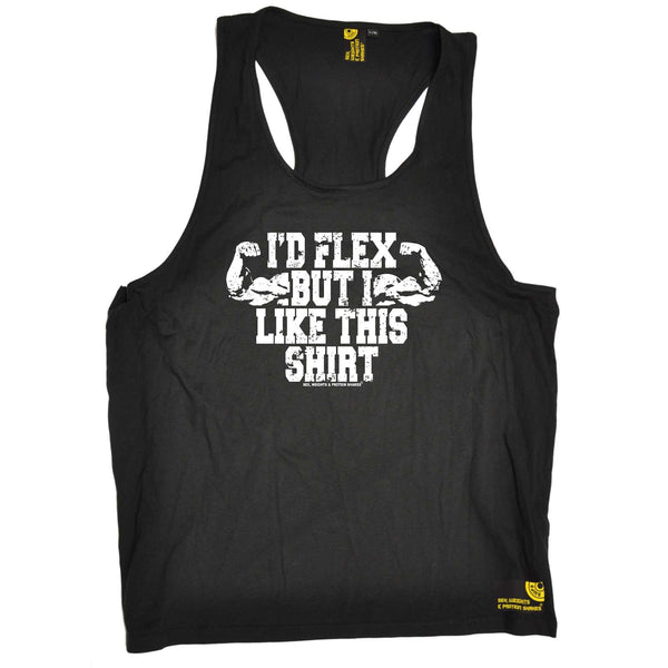 Sex Weights and Protein Shakes Gym Bodybuilding Vest - Id Flex But I Like This Shirt - Bella Singlet Top