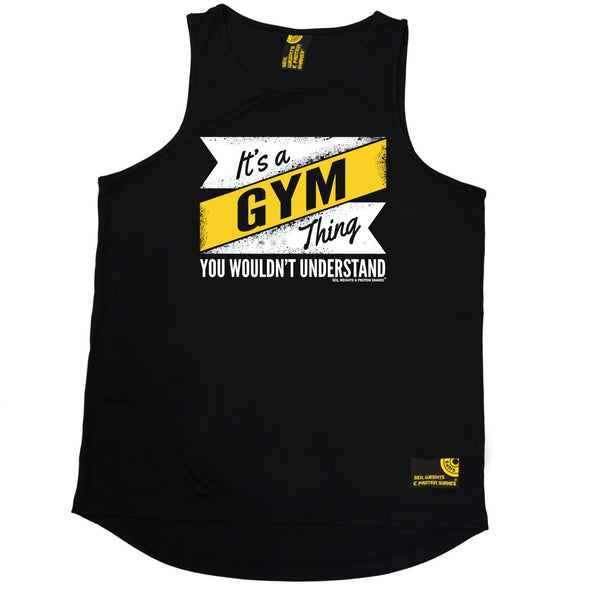 Sex Weights and Protein Shakes Gym Bodybuilding Vest - Its A Gym Thing - Dry Fit Performance Vest Singlet