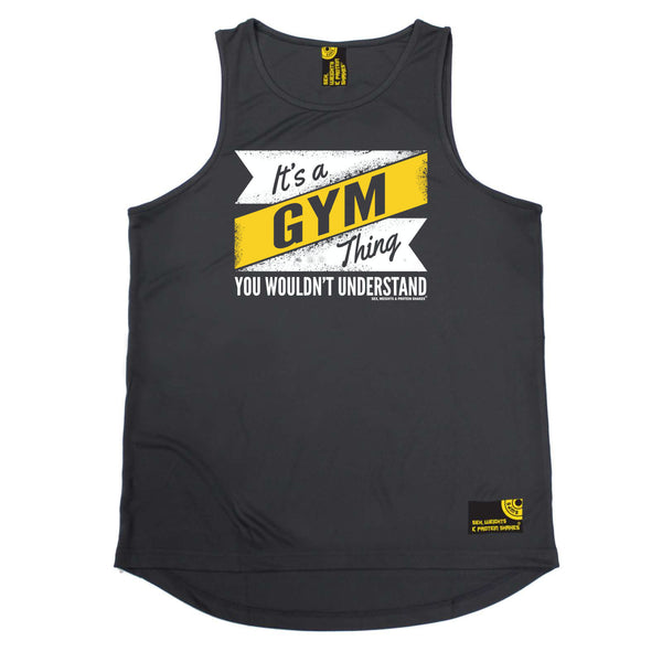 Sex Weights and Protein Shakes Gym Bodybuilding Vest - Its A Gym Thing - Dry Fit Performance Vest Singlet