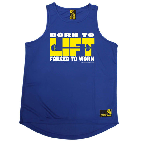 Sex Weights and Protein Shakes Gym Bodybuilding Vest - Born To Lift - Dry Fit Performance Vest Singlet