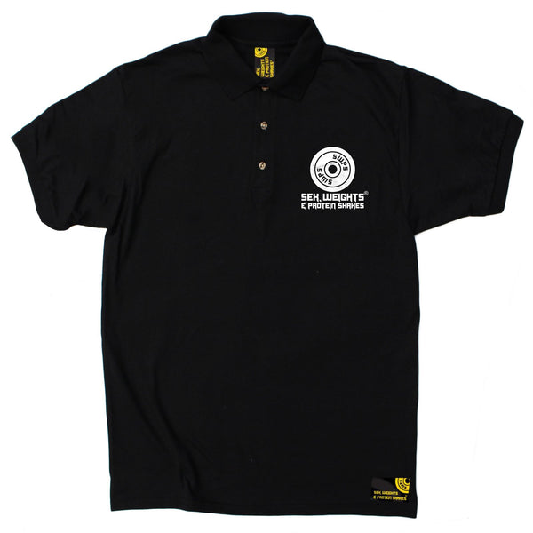 FB Sex Weights and Protein Shakes Gym Bodybuilding Polo Shirt - Dont Need A Permit - Polo T-Shirt