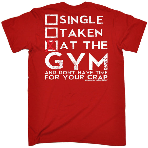 FB Sex Weights and Protein Shakes Gym Bodybuilding Tee - At The Gym - Mens T-Shirt