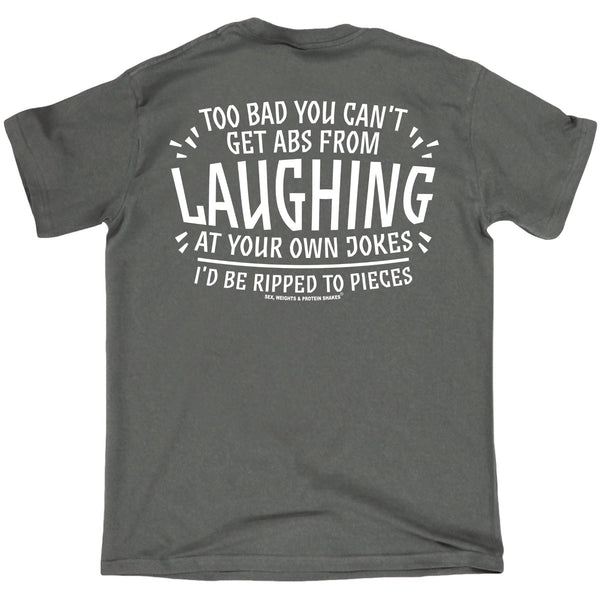 FB Sex Weights and Protein Shakes Gym Bodybuilding Tee - Laughing At Your Own Jokes - Mens T-Shirt