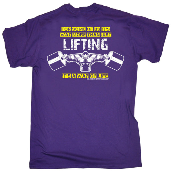 FB Sex Weights and Protein Shakes Gym Bodybuilding Tee - Lifting Way Of Life - Mens T-Shirt