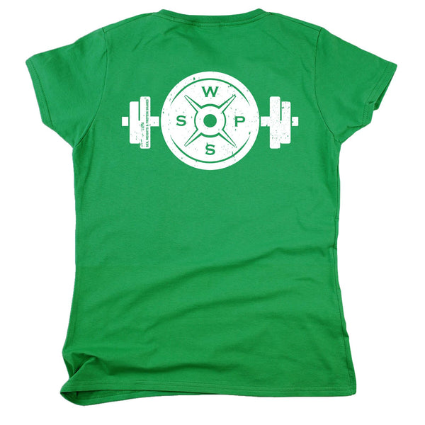 FB Sex Weights and Protein Shakes Gym Bodybuilding Tee - Logo 3 Bar -  Womens Fitted Cotton T-Shirt Top T Shirt