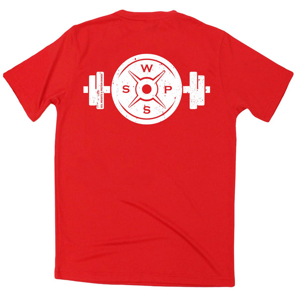 FB Sex Weights and Protein Shakes Gym Bodybuilding Tee - Logo 3 Bar - Dry Fit Performance T-Shirt