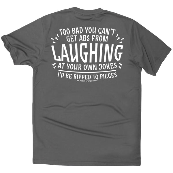 FB Sex Weights and Protein Shakes Gym Bodybuilding Tee - Laughing At Your Own Jokes - Dry Fit Performance T-Shirt
