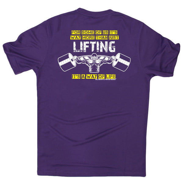 FB Sex Weights and Protein Shakes Gym Bodybuilding Tee - Lifting Way Of Life - Dry Fit Performance T-Shirt