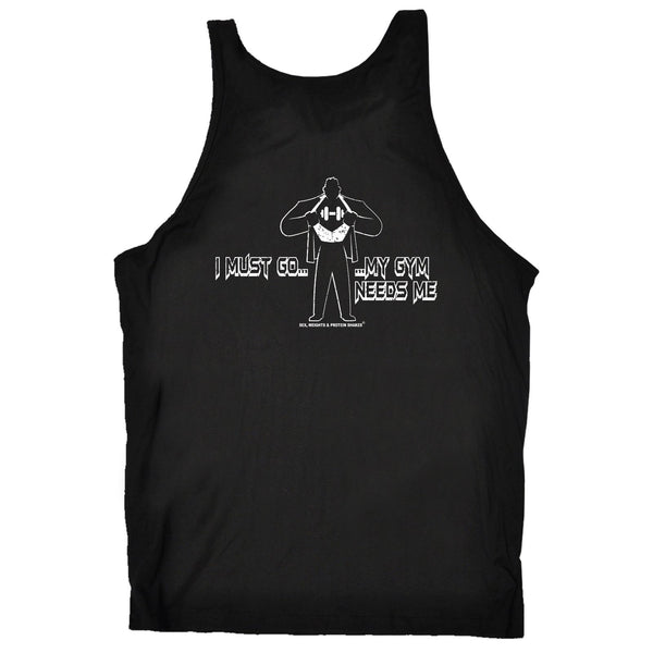 FB Sex Weights and Protein Shakes Gym Bodybuilding Vest - My Gym Needs Me - Bella Singlet Top