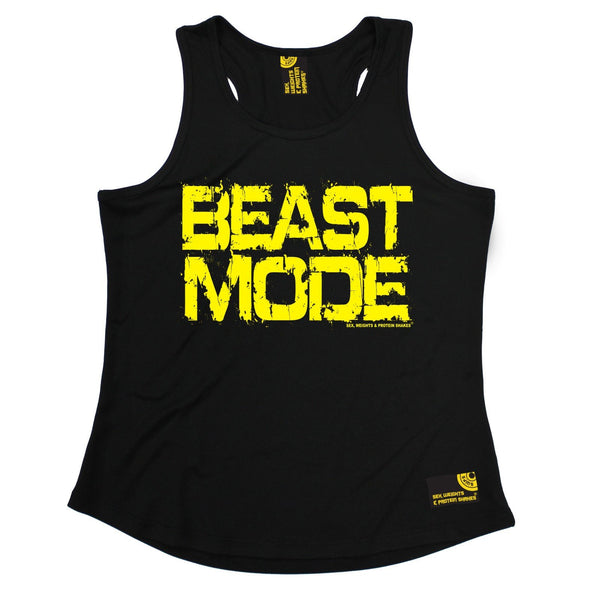 SWPS Beast Mode Sex Weights And Protein Shakes Gym Girlie Training Vest