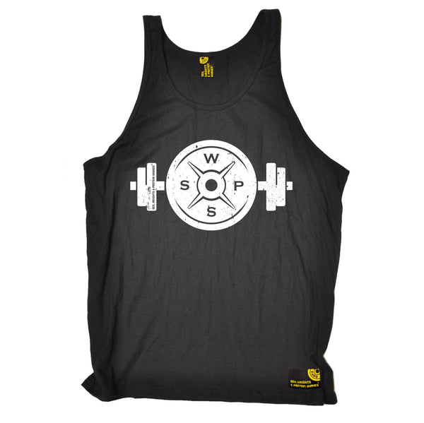 Weight Plate Dumbbell Design Vest Top