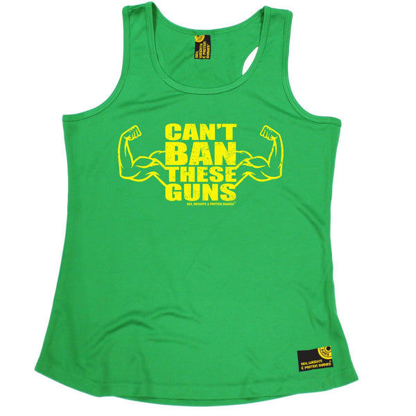 SWPS Can't Ban These Guns Sex Weights And Protein Shakes Gym Girlie Training Vest