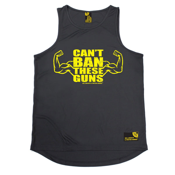 SWPS Can't Ban These Guns Sex Weights And Protein Shakes Gym Men's Training Vest