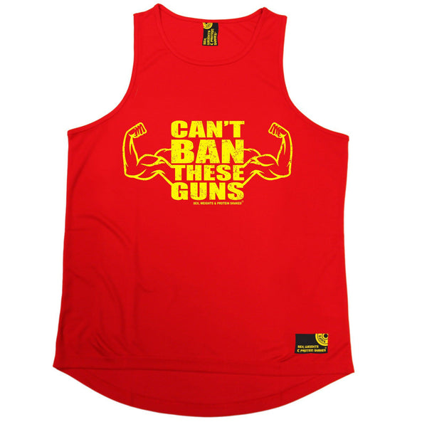 SWPS Can't Ban These Guns Sex Weights And Protein Shakes Gym Men's Training Vest