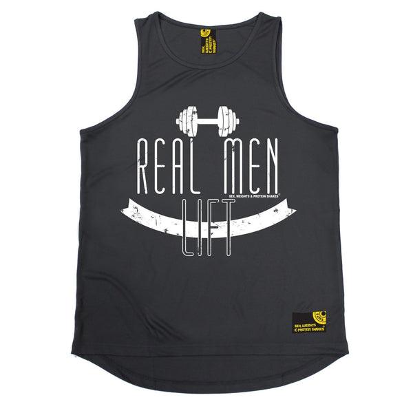 SWPS Real Men Lift Sex Weights And Protein Shakes Gym Men's Training Vest