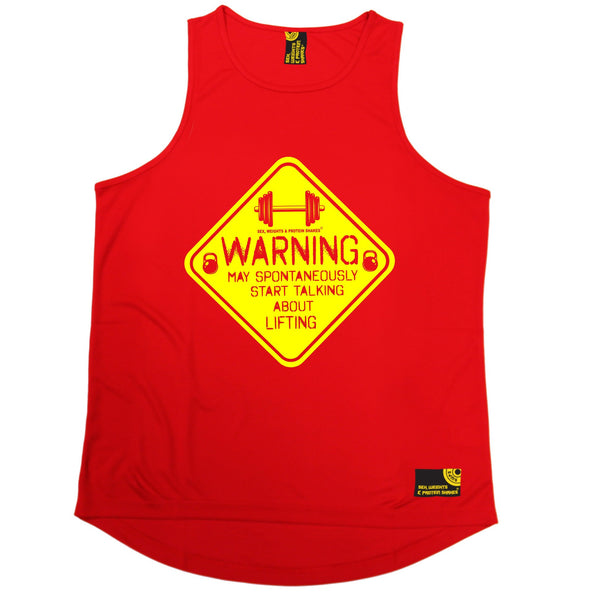 Sex Weights and Protein Shakes GYM Training Body Building -  Warning May Spontaneously ... Lifting - MEN'S PERFORMANCE COOL VEST - SWPS Fitness Gifts