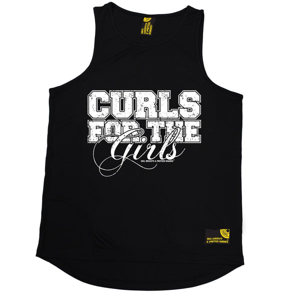 SWPS Curls For The Girls Sex Weights And Protein Shakes Gym Men's Training Vest
