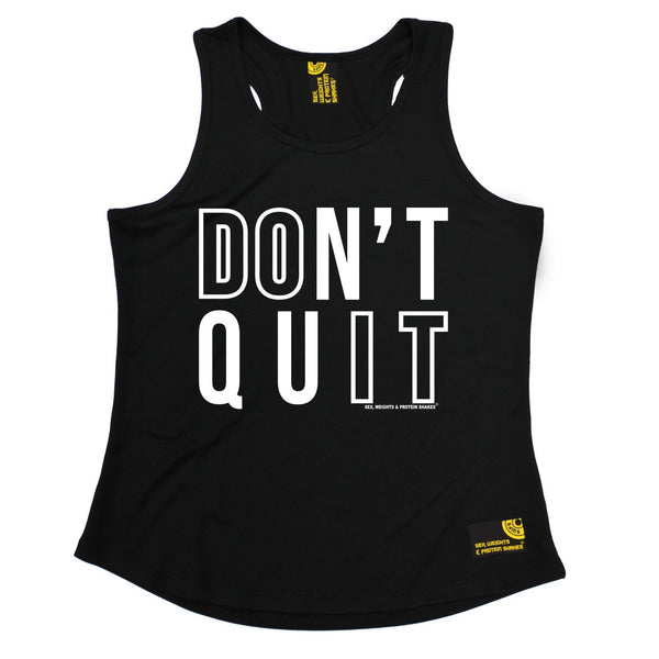 SWPS Don't Quit Sex Weights And Protein Shakes Gym Girlie Training Vest