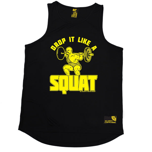 SWPS Drop It Like A Squat Sex Weights And Protein Shakes Gym Men's Training Vest