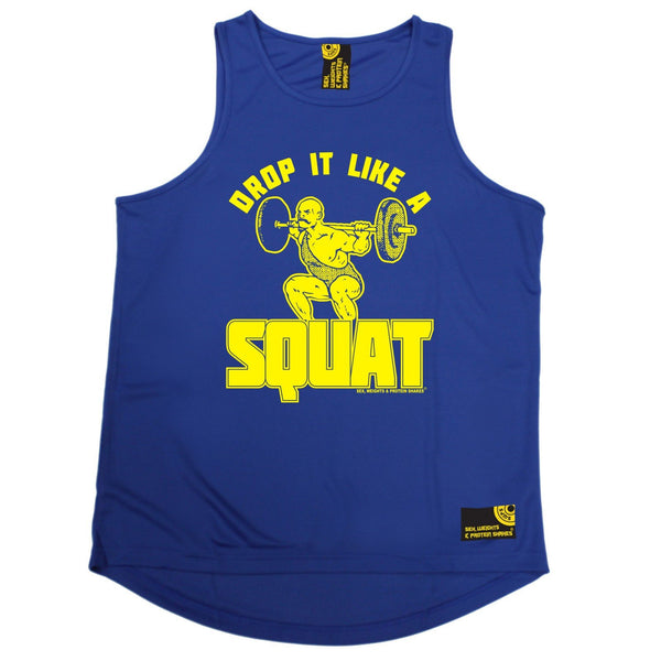SWPS Drop It Like A Squat Sex Weights And Protein Shakes Gym Men's Training Vest