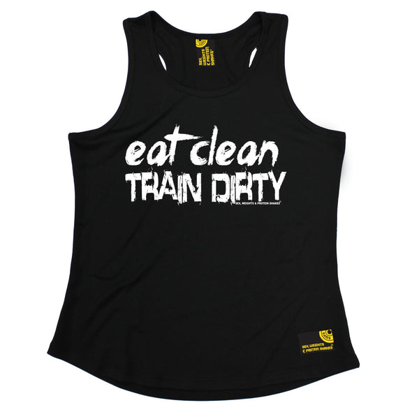 Eat Clean Train Dirty Girlie Performance Training Cool Vest