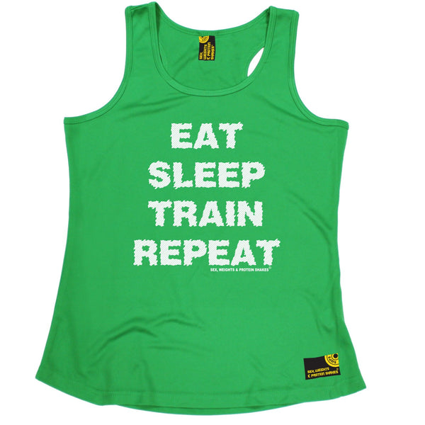 Eat Sleep Train Repeat Girlie Performance Training Cool Vest