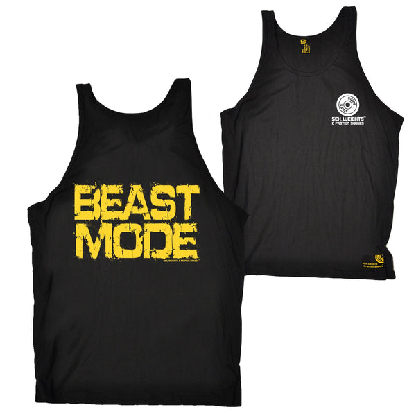 FB Sex Weights and Protein Shakes Gym Bodybuilding Vest - Beast Mode - Bella Singlet Top