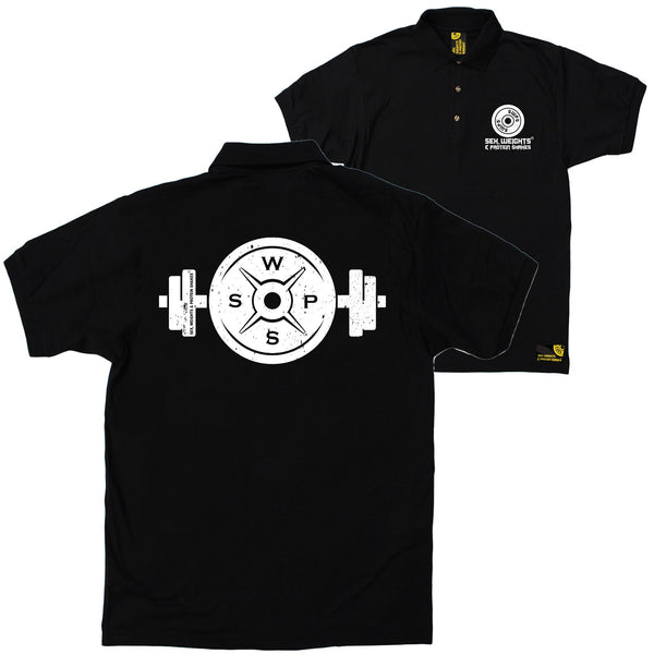 FB Sex Weights and Protein Shakes Gym Bodybuilding Polo Shirt - Logo 3 Bar - Polo T-Shirt