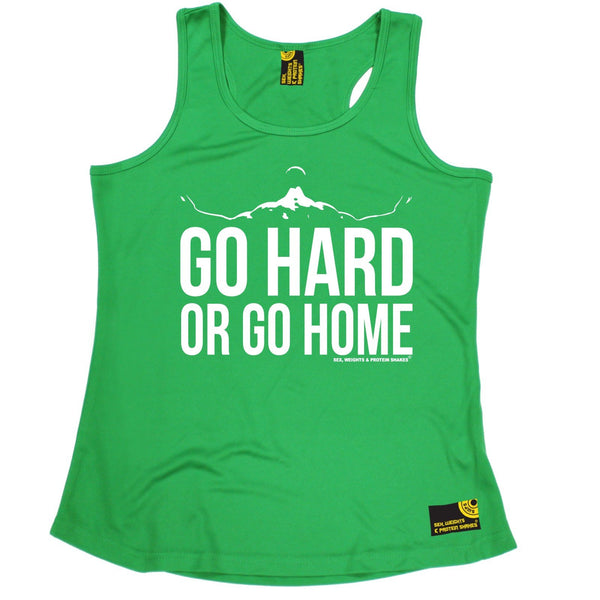SWPS Go Hard Or Go Home Sex Weights And Protein Shakes Gym Girlie Training Vest