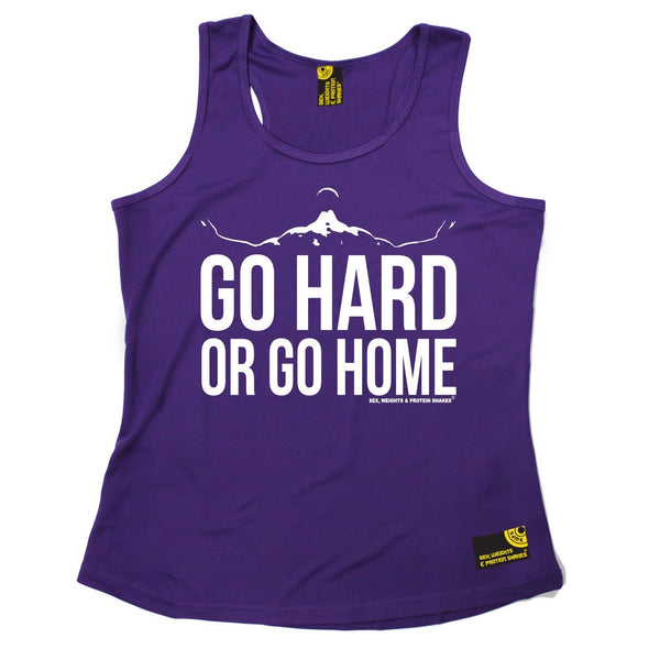 SWPS Go Hard Or Go Home Sex Weights And Protein Shakes Gym Girlie Training Vest