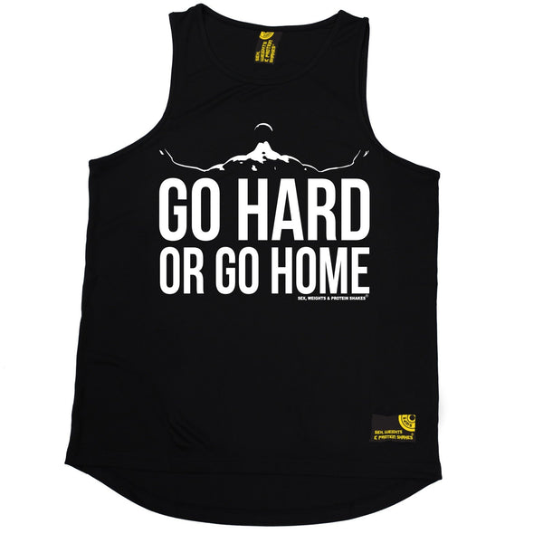 SWPS Go Hard Or Go Home Sex Weights And Protein Shakes Gym Men's Training Vest