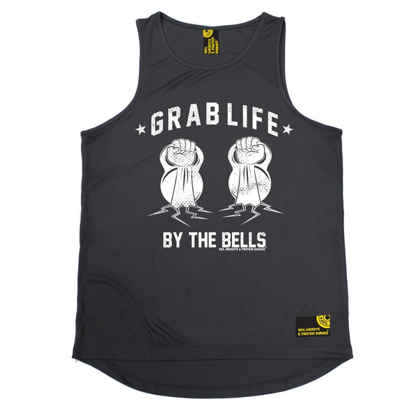 SWPS Grab Life By The Bells Sex Weights And Protein Shakes Gym Men's Training Vest