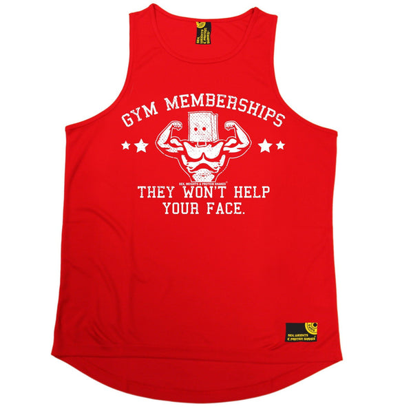 SWPS Gym Memberships ... Help Your Face Sex Weights And Protein Shakes Men's Training Vest