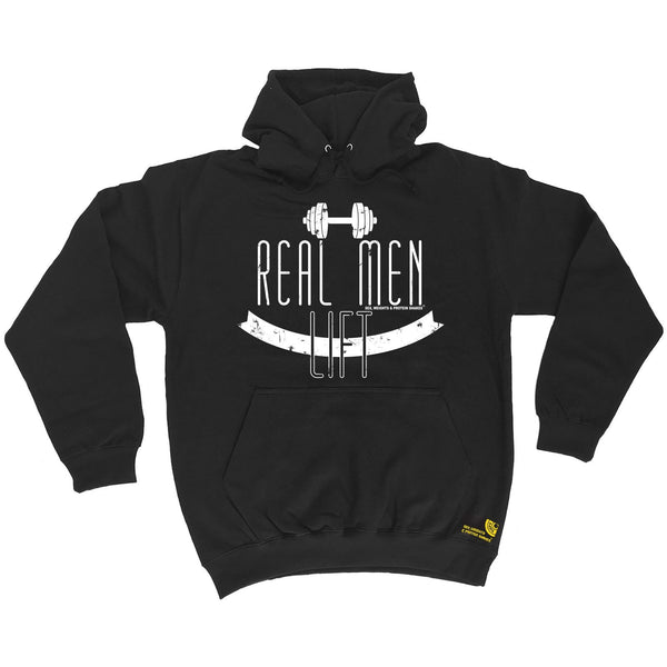 Sex Weights and Protein Shakes Real Men Lift Sex Weights And Protein Shakes Gym Hoodie