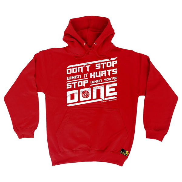SWPS Don't Stop When It Hurts Sex Weights And Protein Shakes Gym Hoodie
