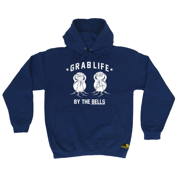 Sex Weights and Protein Shakes Grab Life By The Bells Sex Weights And Protein Shakes Gym Hoodie