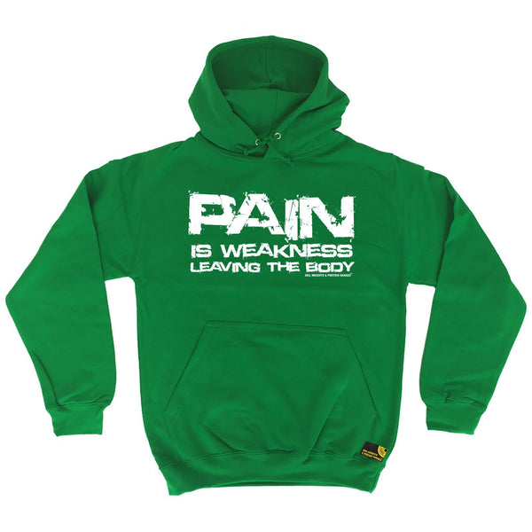 SWPS Pain Is Weakness Leaving The Body Sex Weights And Protein Shakes Gym Hoodie