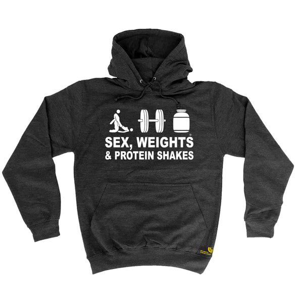 Sex Weights & Protein Shakes ... D3 Hoodie