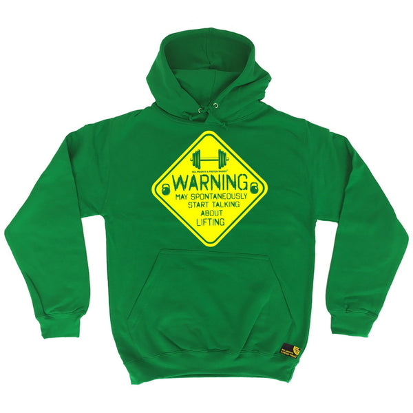 SWPS Warning Start Talking About Lifting Sex Weights And Protein Shakes Gym Hoodie