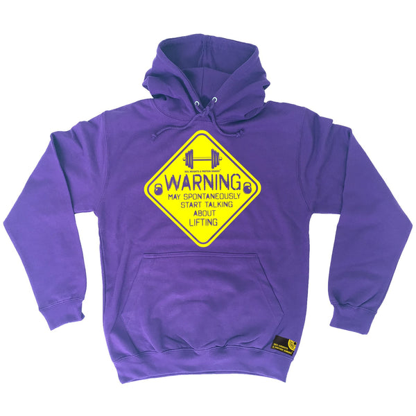 Sex Weights and Protein Shakes GYM Training Body Building -   Warning May Spontaneously ... Lifting - HOODIE - SWPS Fitness Gifts