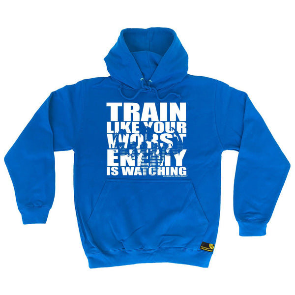 SWPS Train Like Your Enemy Is Watching Sex Weights And Protein Shakes Gym Hoodie