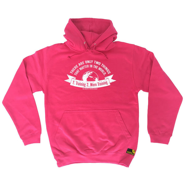SWPS Two Things Training More Training Sex Weights And Protein Shakes Gym Hoodie