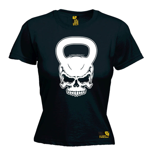 SWPS Women's Kettlebell Skull Sex Weights And Protein Shakes Gym T-Shirt