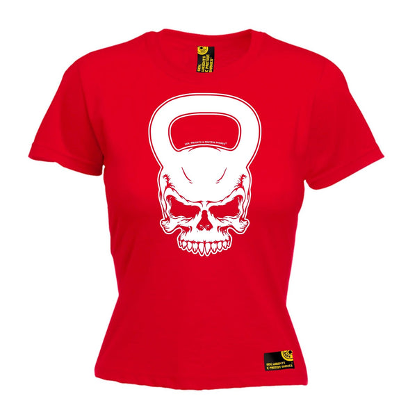 SWPS Women's Kettlebell Skull Sex Weights And Protein Shakes Gym T-Shirt