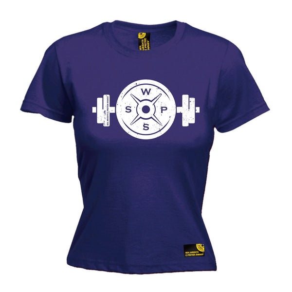 Weight Plate Dumbbell Design Women's Fitted T-Shirt