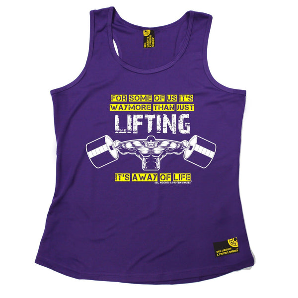 SWPS For Some Of Us It's A Way Of Life Sex Weights And Protein Shakes Gym Girlie Training Vest