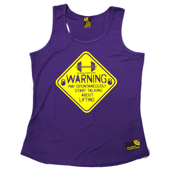 SWPS Warning Start Talking About Lifting Sex Weights And Protein Shakes Gym Girlie Training Vest
