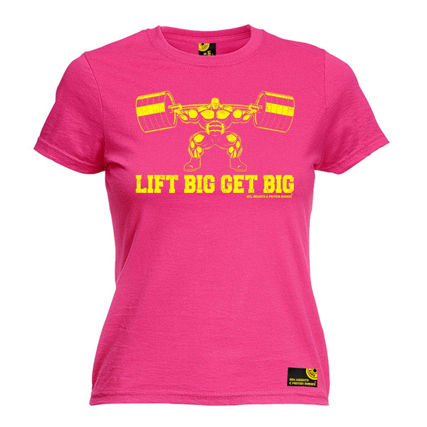 SWPS Women's Lift Big Get Big Sex Weights And Protein Shakes Gym T-Shirt